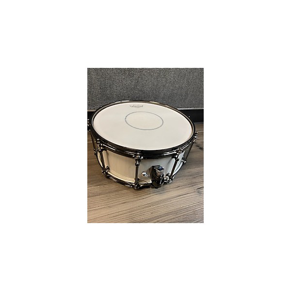 Used Used Kings Custom 6X14 Maple Stave Drum White Gloss