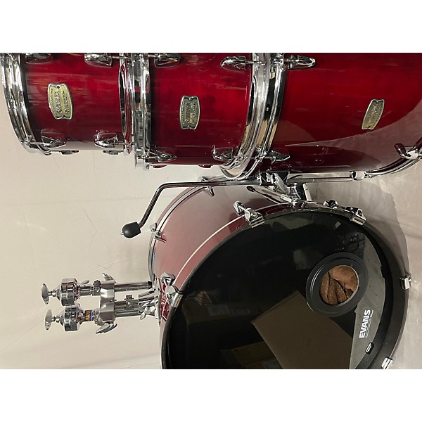 Used Yamaha Used Yamaha 4 piece Stage Custom Cranberry Red Drum Kit