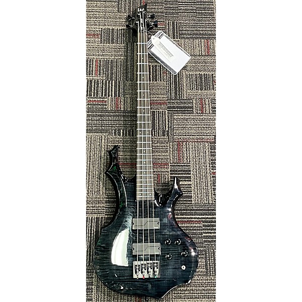 Used ESP Used ESP LTD F-1004 Trans Black Electric Bass Guitar