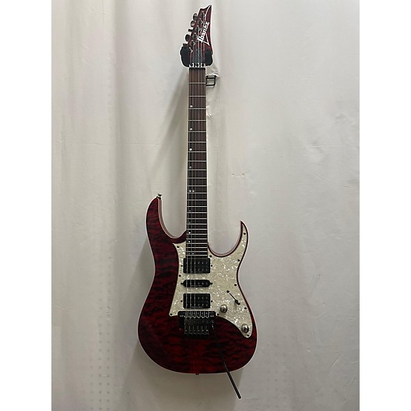 Used Ibanez Used Ibanez RG950QM Premium Transparent Red Solid Body Electric Guitar