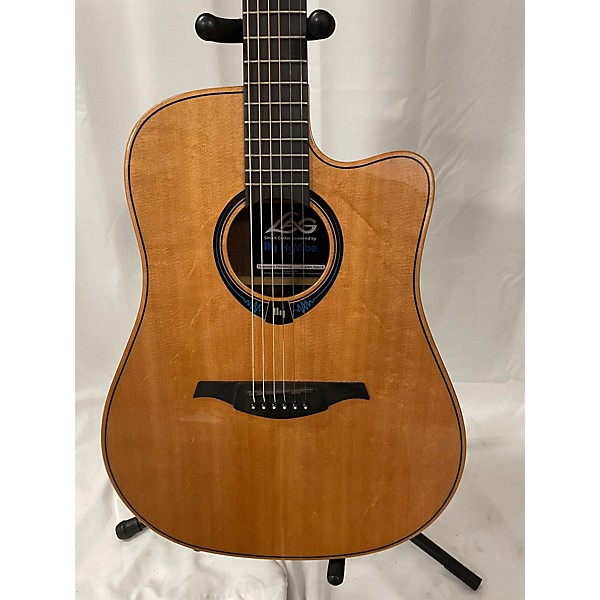 Used Lag Guitars Used Lag Guitars THV30DCE Natural Acoustic Electric Guitar