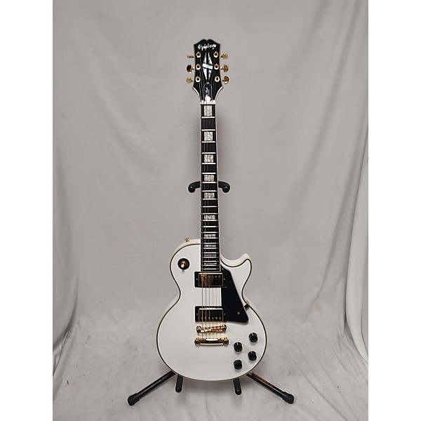 Used Epiphone Used Epiphone Les Paul Custom White Solid Body Electric Guitar