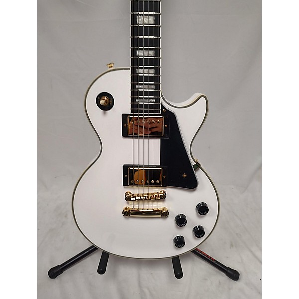 Used Epiphone Used Epiphone Les Paul Custom White Solid Body Electric Guitar