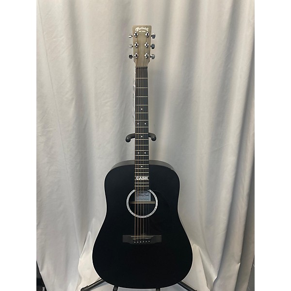 Used Martin Used Martin DX JOHNNY CASH Black Acoustic Electric Guitar