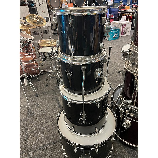 Used Used Gammon 4 piece Shell Pack Black Drum Kit