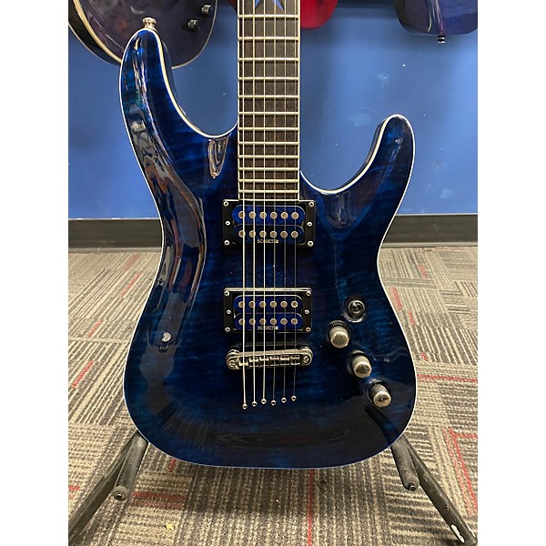 Used Schecter Guitar Research Used Schecter Guitar Research Exotic Star Blue Solid Body Electric Guitar