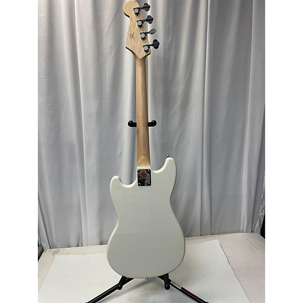 Used Squier Used Squier Bronco White Electric Bass Guitar