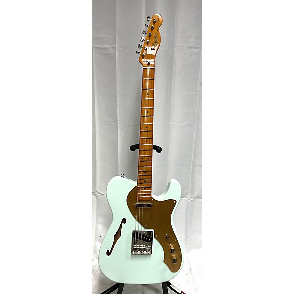 Used Squier Used Squier Telecaster Thinline Sky Blue Hollow Body Electric Guitar