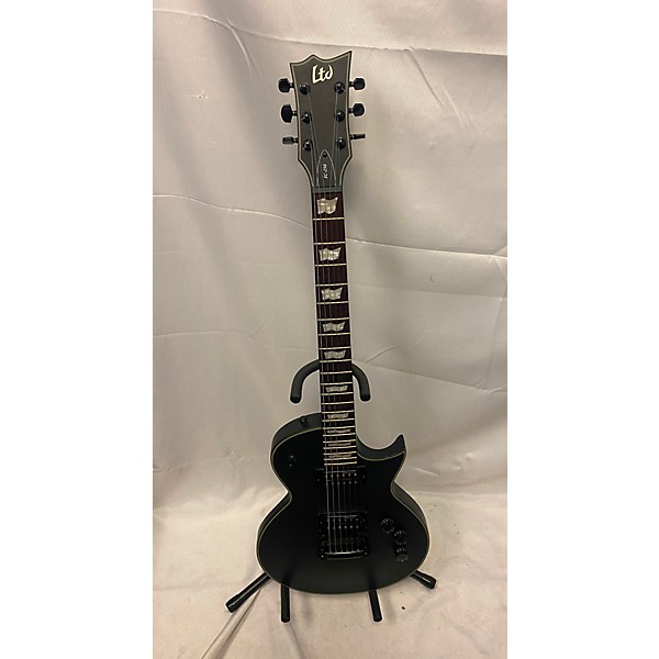 Used Epiphone Ltd Used Epiphone Ltd EC-256 Black With Silver Pinstripes Solid Body Electric Guitar