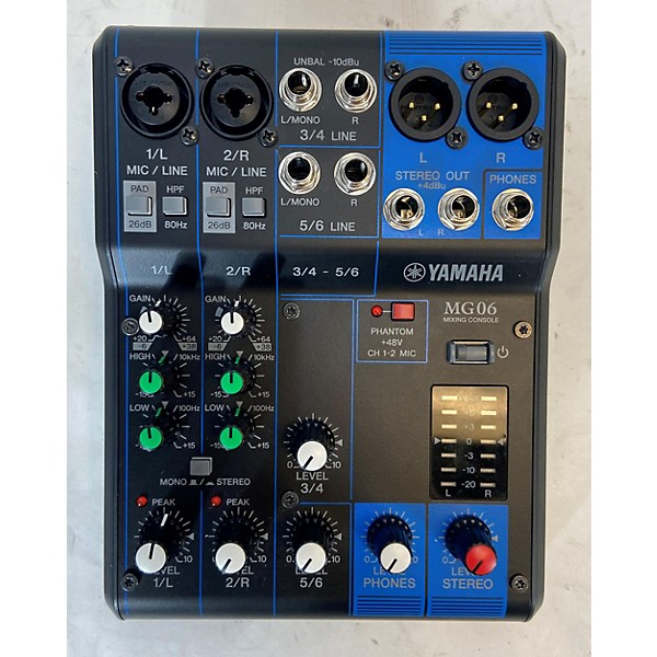 Used Yamaha Mg06 Unpowered Mixer