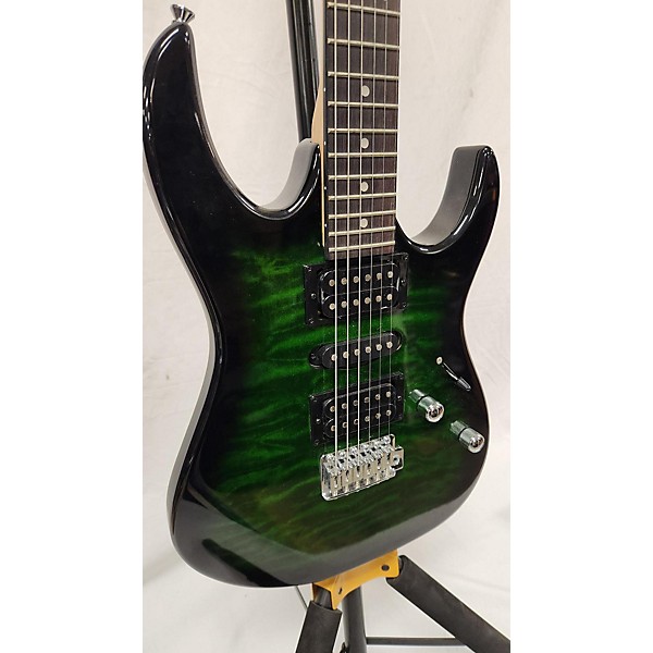 Used Ibanez GRX70QA Solid Body Electric Guitar Green Guitar Center