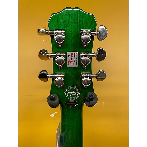 Used Epiphone Used Epiphone Les Paul Standard Pro GREEN FLAMED MAPLE Solid Body Electric Guitar