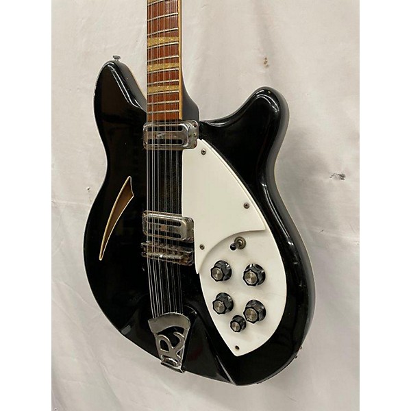 Vintage 1967 Rickenbacker 360/12 Black Hollow Body Electric Guitar