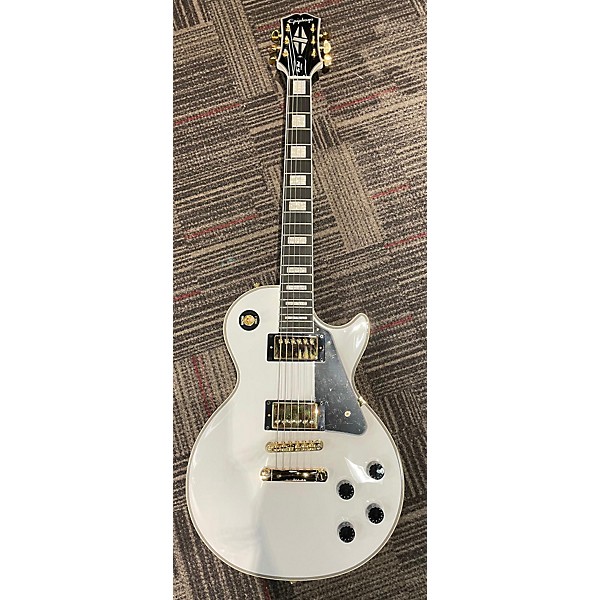 Used Epiphone Used Epiphone Les Paul Custom White Solid Body Electric Guitar