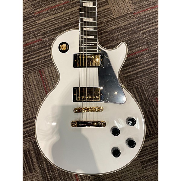 Used Epiphone Used Epiphone Les Paul Custom White Solid Body Electric Guitar