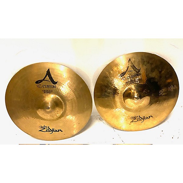 Used Zildjian Used Zildjian 14in A Custom Hi Hat Pair Cymbal