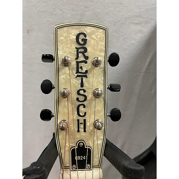 Used Gretsch Guitars Used Gretsch Guitars G9241 Alligator Biscuit Round-Neck Resonator 2 Color Sunburst Acoustic Electric ...