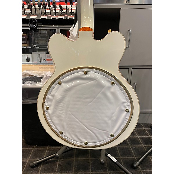 Used Gretsch Guitars G6136lsb Gold And White Electric Bass Guitar