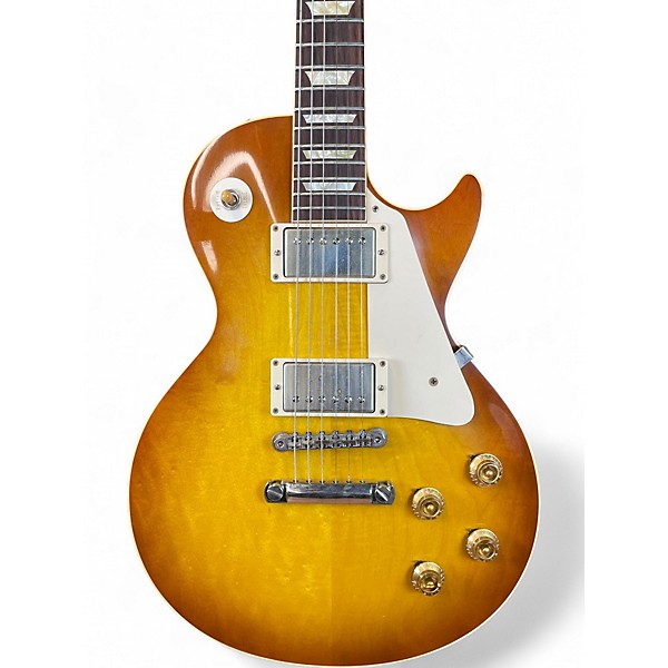 Used 2007 Gibson LPR8 1958 Les Paul Reissue Iced Tea Solid Body Electric Guitar