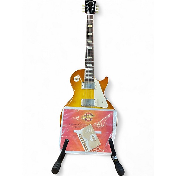 Used 2007 Gibson LPR8 1958 Les Paul Reissue Iced Tea Solid Body Electric Guitar