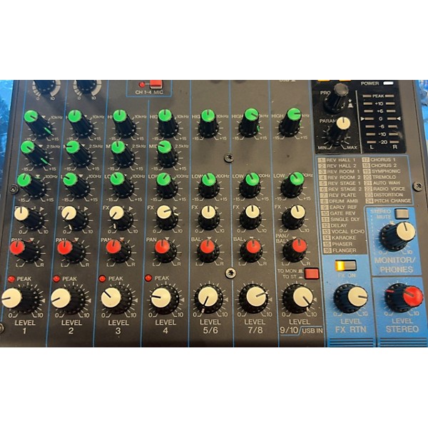 Used Yamaha MG10XU 10 Channel Mixer With Effects Unpowered Mixer