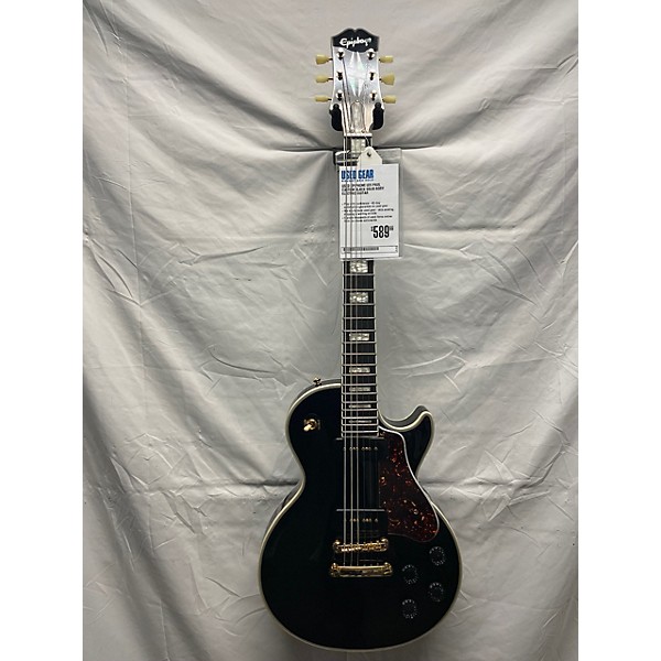 Used Epiphone Used Epiphone Les Paul Custom Black Solid Body Electric Guitar