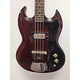 Used BOSS Used Savoy 1960s SG SHORT SCALE Black Cherry Electric Bass Guitar