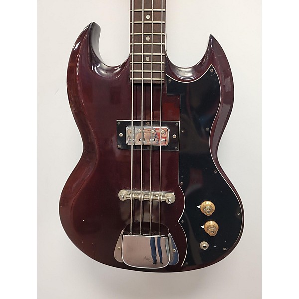 Used Used Savoy 1960s SG SHORT SCALE Black Cherry Electric Bass Guitar