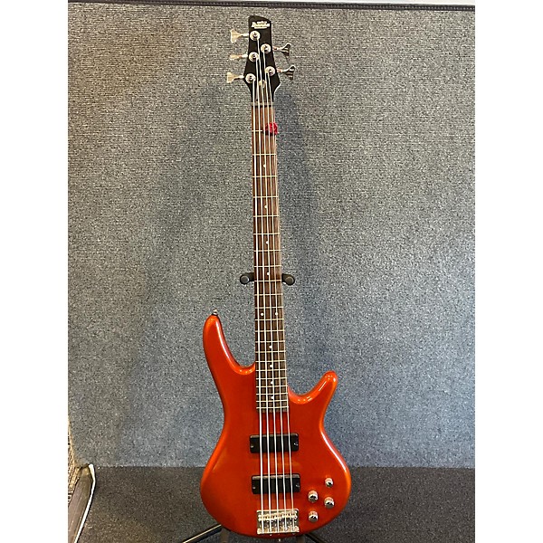 Used Ibanez GSR205 5 String Electric Bass Guitar Metallic Orange