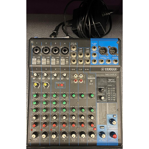 Used Yamaha Used Yamaha MG10XU 10 Channel Mixer With Effects Unpowered Mixer