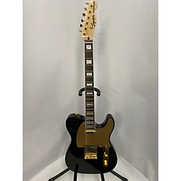 Used Squier Used Squier 40th Anniversary Telecaster Gold Edition Black Solid Body Electric Guitar