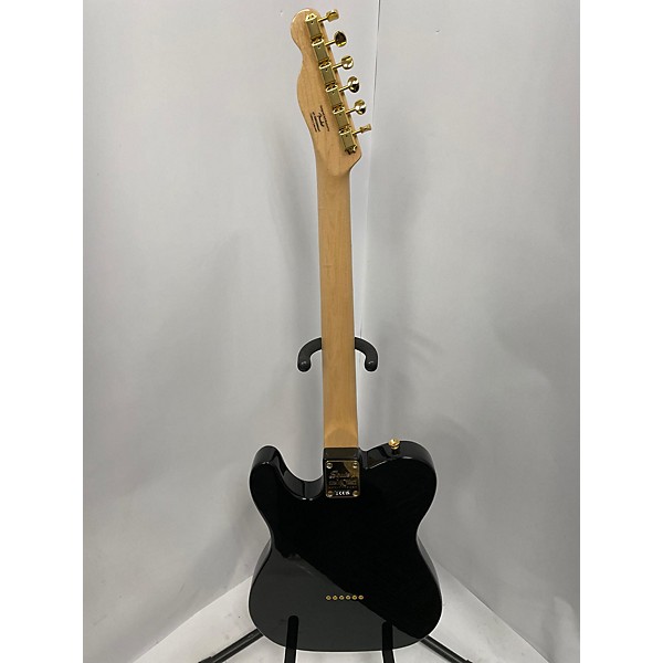 Used Squier Used Squier 40th Anniversary Telecaster Gold Edition Black Solid Body Electric Guitar