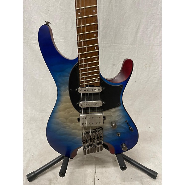 Used Ibanez Used Ibanez QX54QM Ocean Blue Solid Body Electric Guitar