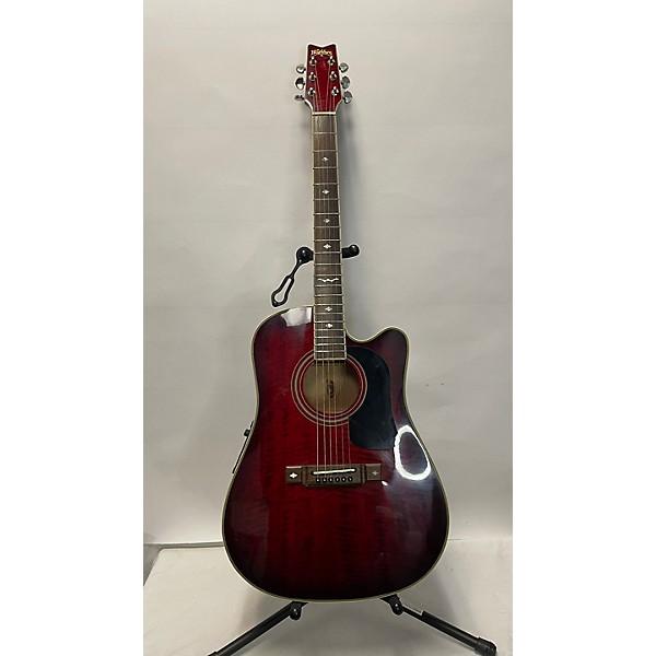 Used Washburn Used Washburn D-17CE Wine Red Acoustic Electric Guitar