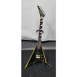 Used Jackson Used Jackson RRX24 Black With Yellow Bevels Solid Body Electric Guitar