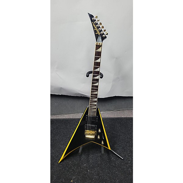 Used Jackson Used Jackson RRX24 Black With Yellow Bevels Solid Body Electric Guitar