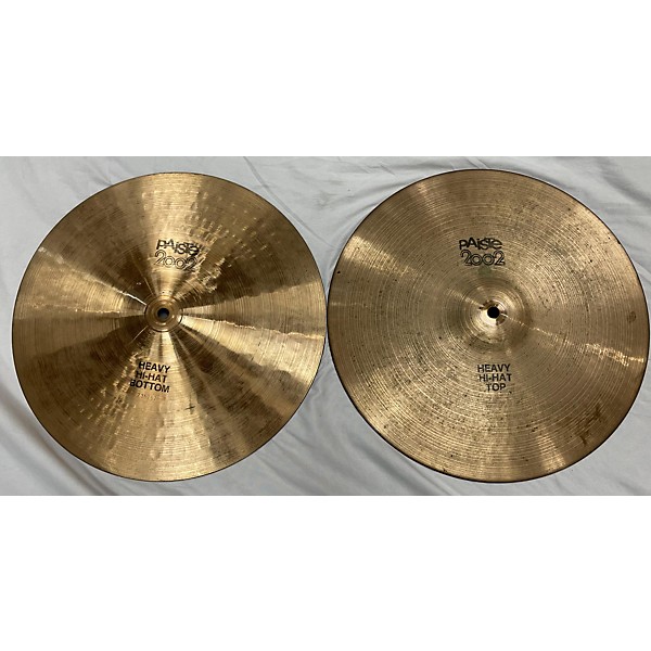 Used Paiste 14in 2002 HEAVY HI HAT PAIR Cymbal