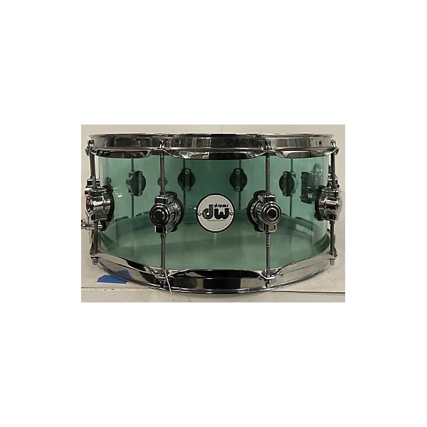 Used DW Used DW 14X7 Design Series Acrylic Snare Drum Teal