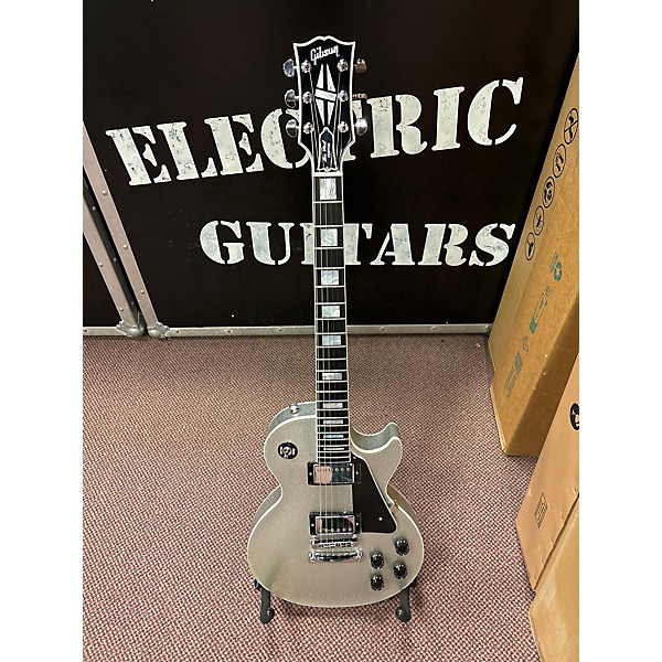 Used Gibson Used Gibson LES PAUL M2M CUSTOM SHOP Silver Sparkle Solid Body Electric Guitar