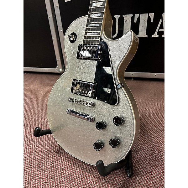 Used Gibson Used Gibson LES PAUL M2M CUSTOM SHOP Silver Sparkle Solid Body Electric Guitar