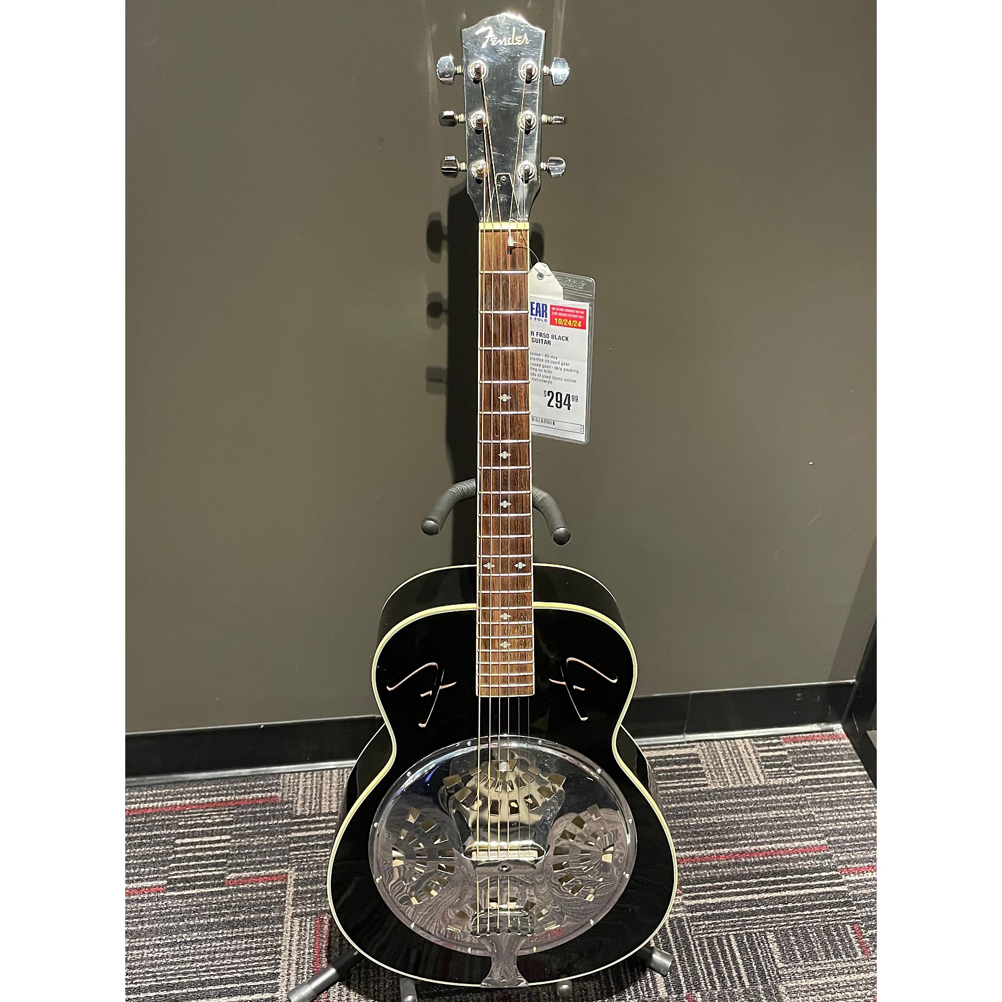 ギター FENDER FR-50 RESONATOR BLK Used Fender FR50 Resonator Guitar Black | Guitar Center