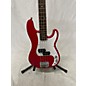 Used Squier Used Squier MINI P BASS Candy Apple Red Electric Bass Guitar