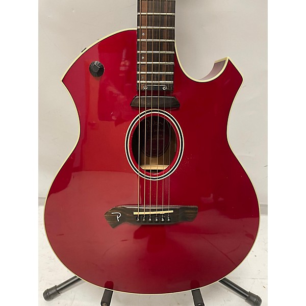 Used Parker Guitars Used Parker Guitars P6ETR Candy Apple Red Acoustic Electric Guitar