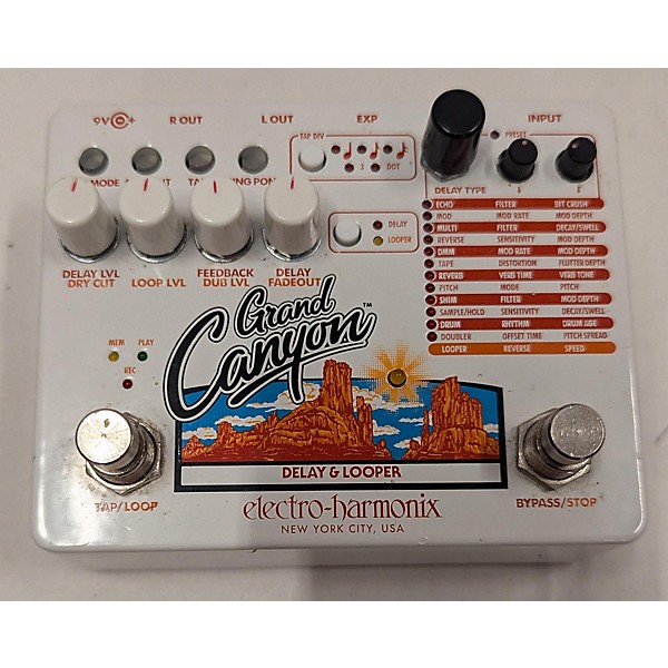 Used ElectroHarmonix Grand Canyon Delay And Looper Effect Pedal