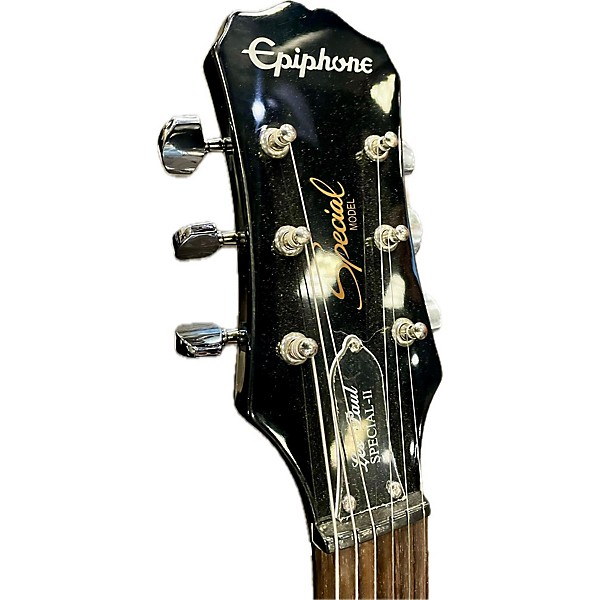 Used Epiphone Used Epiphone Les Paul Special II Black Solid Body Electric Guitar