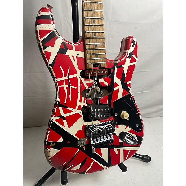 Used EVH Striped Series Frankie Solid Body Electric Guitar