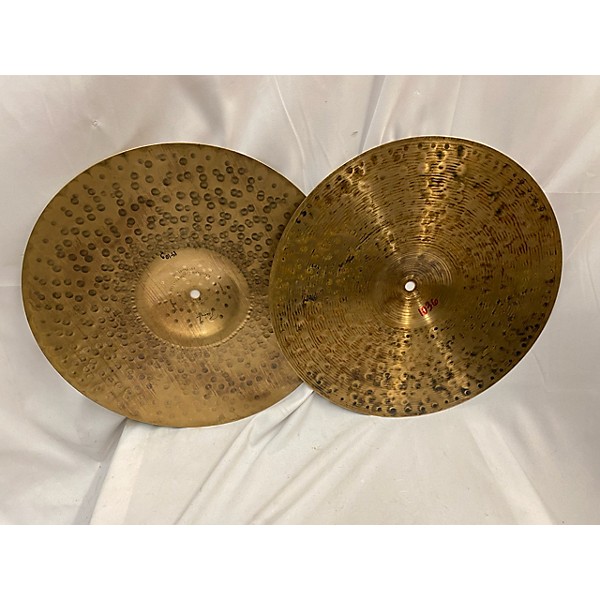 Used Paiste 1990s 15in Signature Traditional Medium Light Hi Hats Cymbal