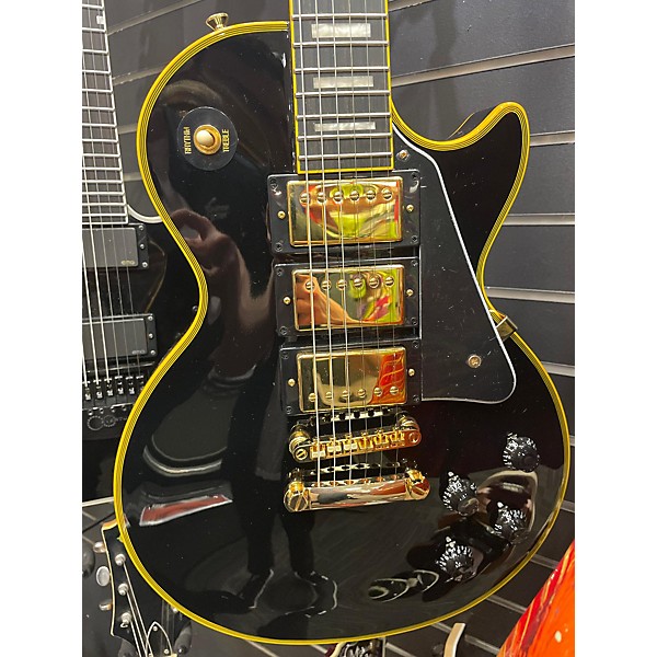 Used Epiphone Used Epiphone LES PAUL CUSTOM JOE BONAMASA Black And Gold Solid Body Electric Guitar