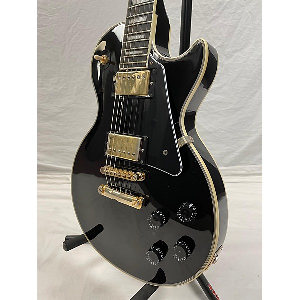 Used Epiphone Used Epiphone Les Paul Custom Black Solid Body Electric Guitar