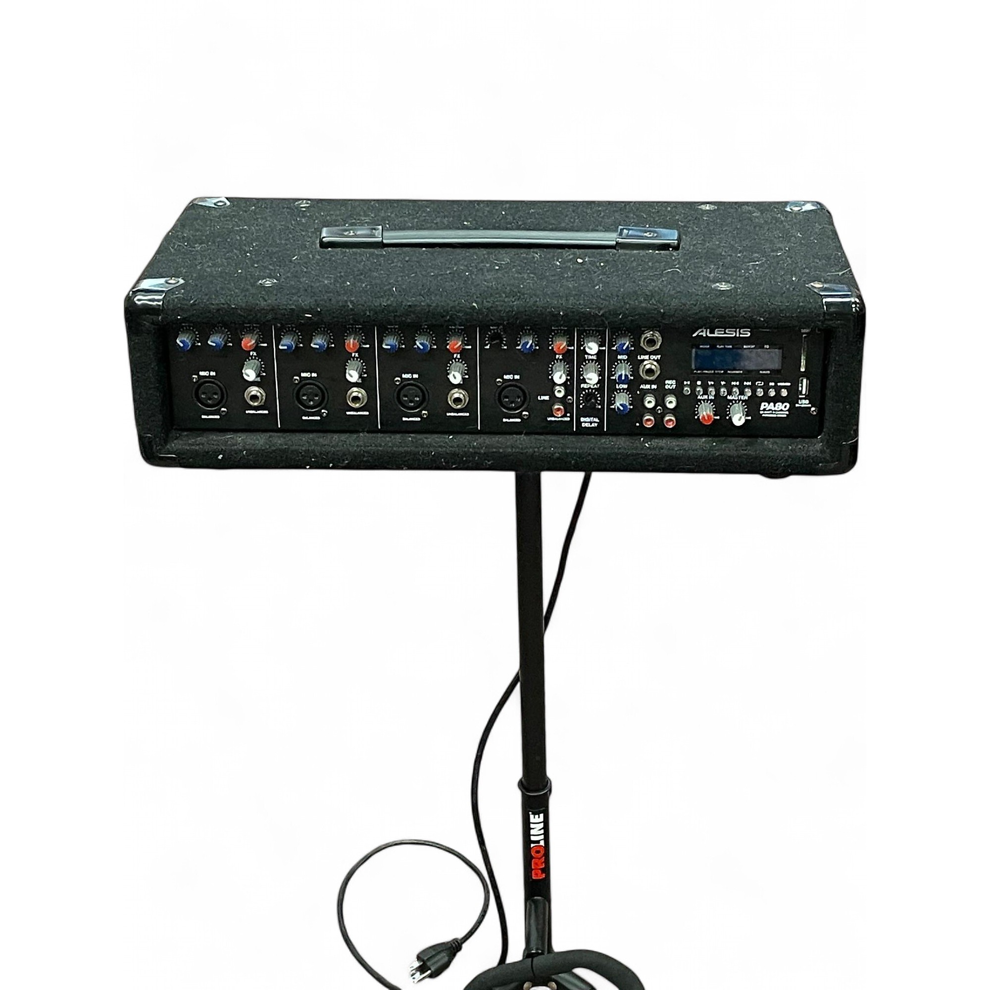 アンプ Alesis PA80 60-Watt 4-Channel Mixer Alesis PA System in a Box | zZounds